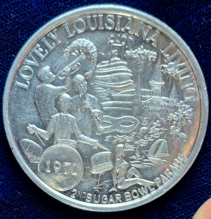 Rare 1971 Coin 2nd Sugar Bowl Parade, New Orleans  (TN 34 - AF 13) GO VOLS!