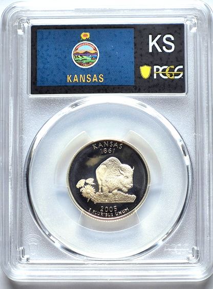 2005 S State Quarter Set 90% Silver PCGS High Graded PR69DCAM (CA/KS/OR/MN/WV)