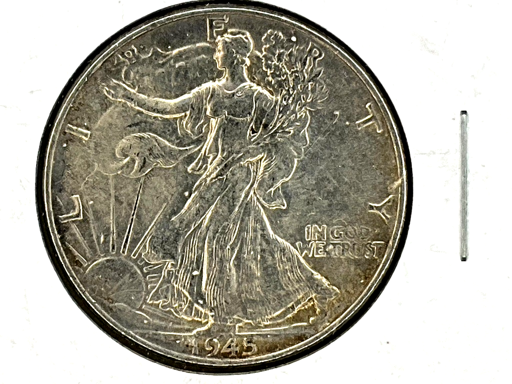 1945-P Walking Liberty 90% Silver Half Dollar Crisp AU-MS Features WW2 Era Coin