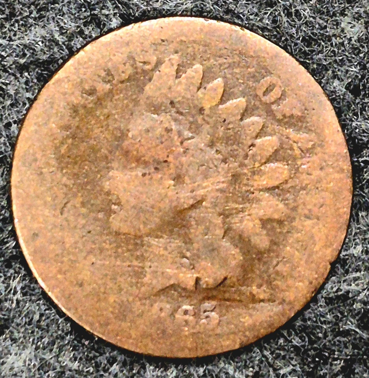 1865 Indian Head Cent Penny AG or Less Features, Hole Filler, Coin Pictured 1C