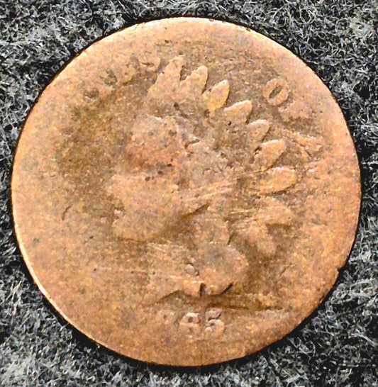 1865 Indian Head Cent Penny AG or Less Features, Hole Filler, Coin Pictured 1C