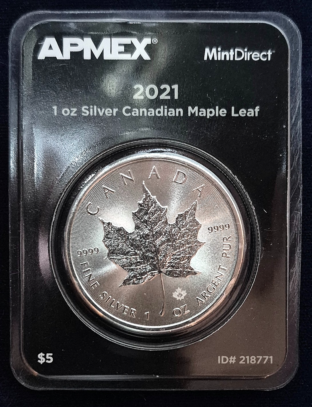 2021 Canada 1 oz .9999 Silver Maple Leaf (MintDirect® Single) OTP Blister Pack