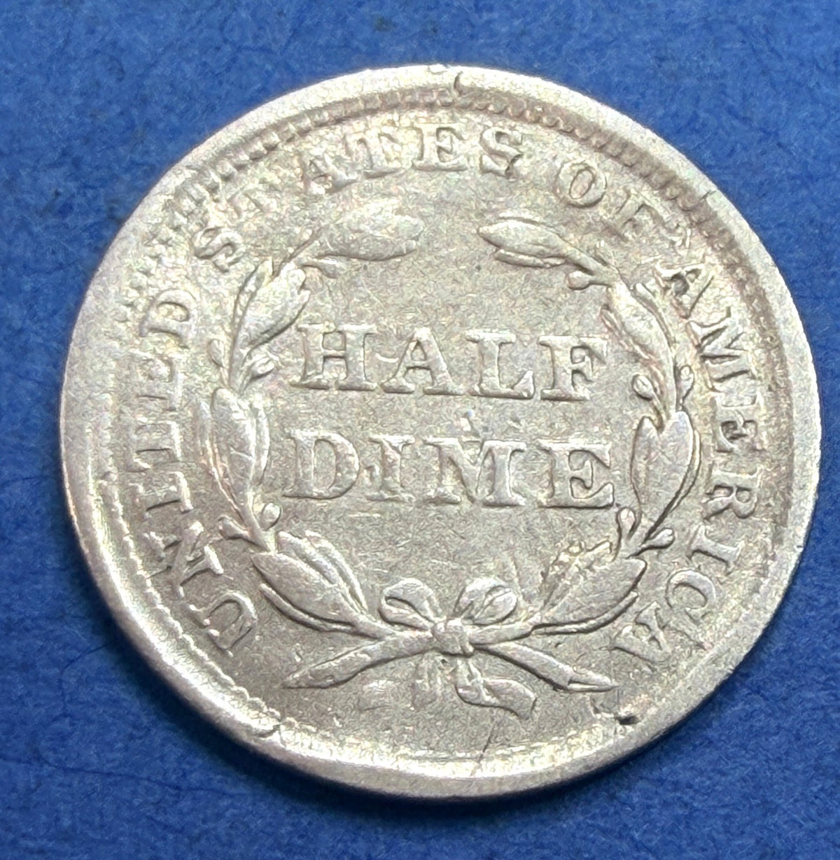 1857 Seated Liberty Half Dime H10C VF Very Fine 90% Silver Pre Civil War Coin