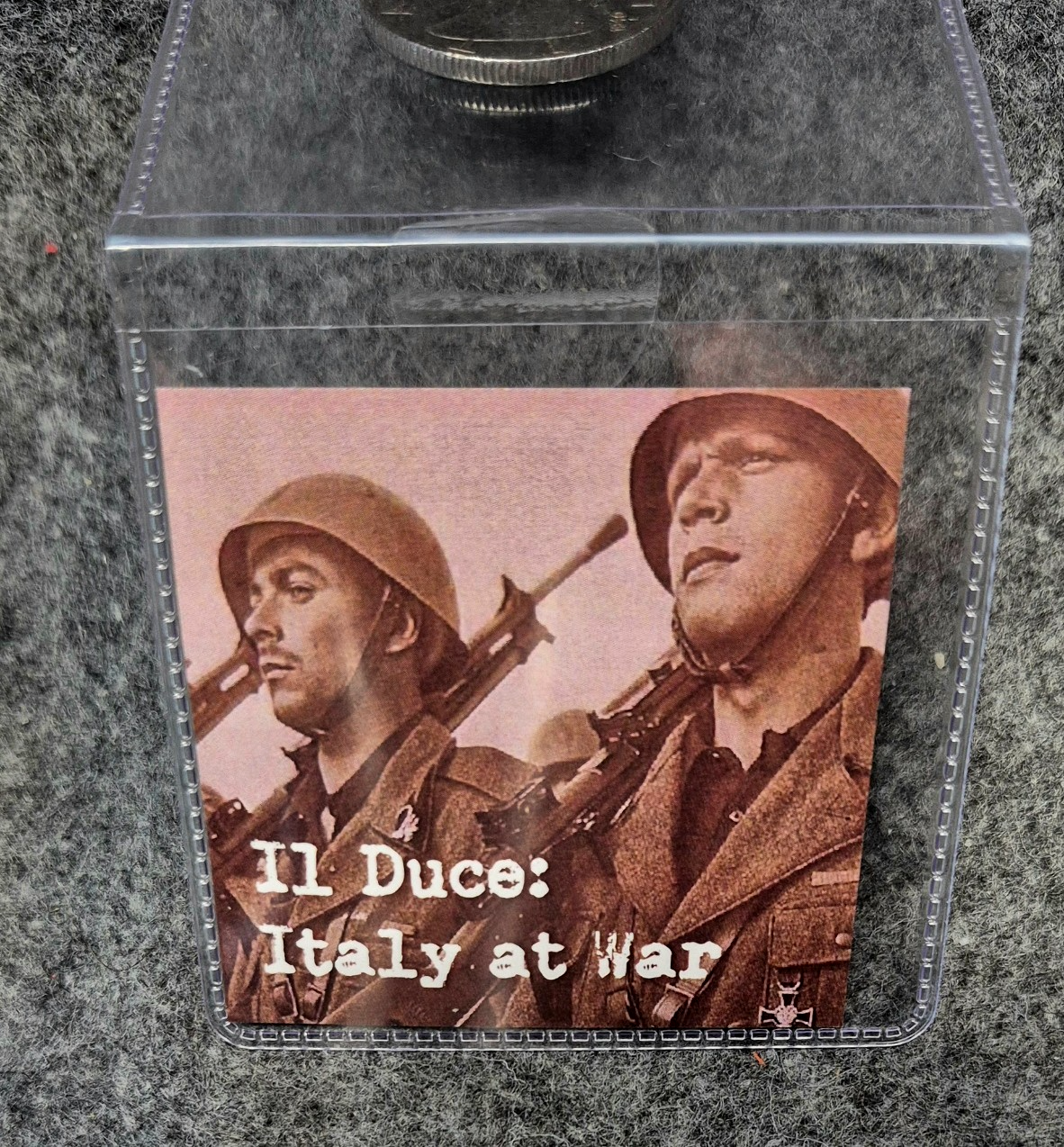 IL Duce: Italy At War 1 1940 1 Lira Coin In Sleeve With Mussolini Story Card