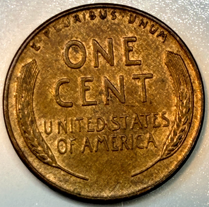 1938 Lincoln Wheat Cent WOODY Alloy Mix ERROR AU/BU COIN RED BROWN