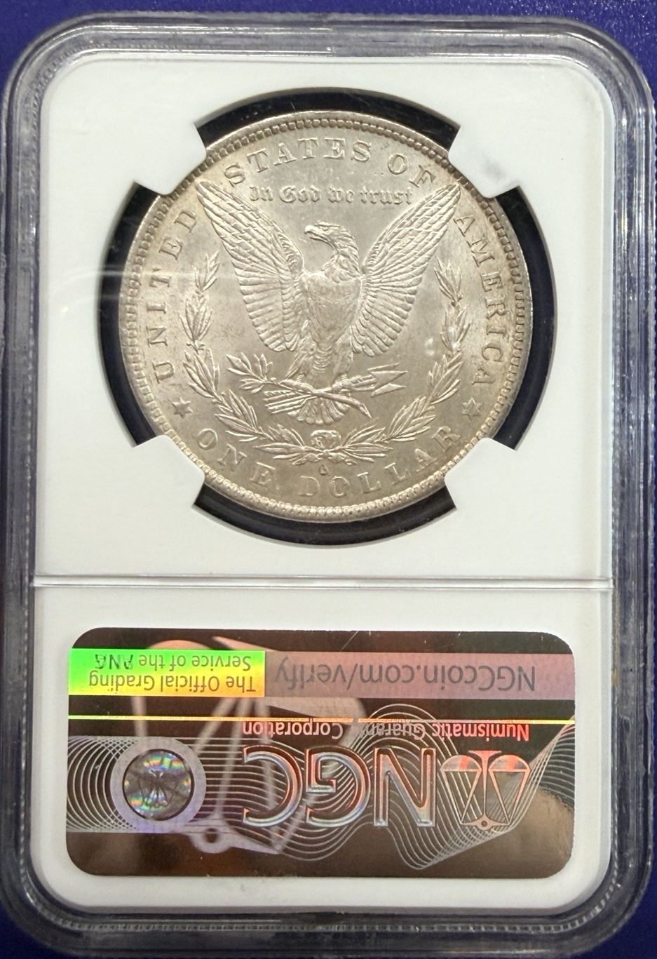 1882 O Morgan 90% Silver $1 Dollar NGC Graded MS 61 Bright White Early Date Coin