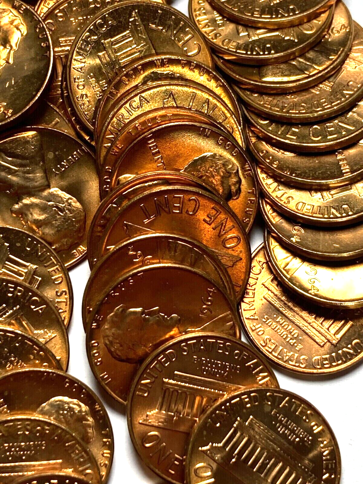 ✅ 1964-P BU UNC Lincoln Memorial 1c BRILLIANT UNCIRCULATED From OBW Roll