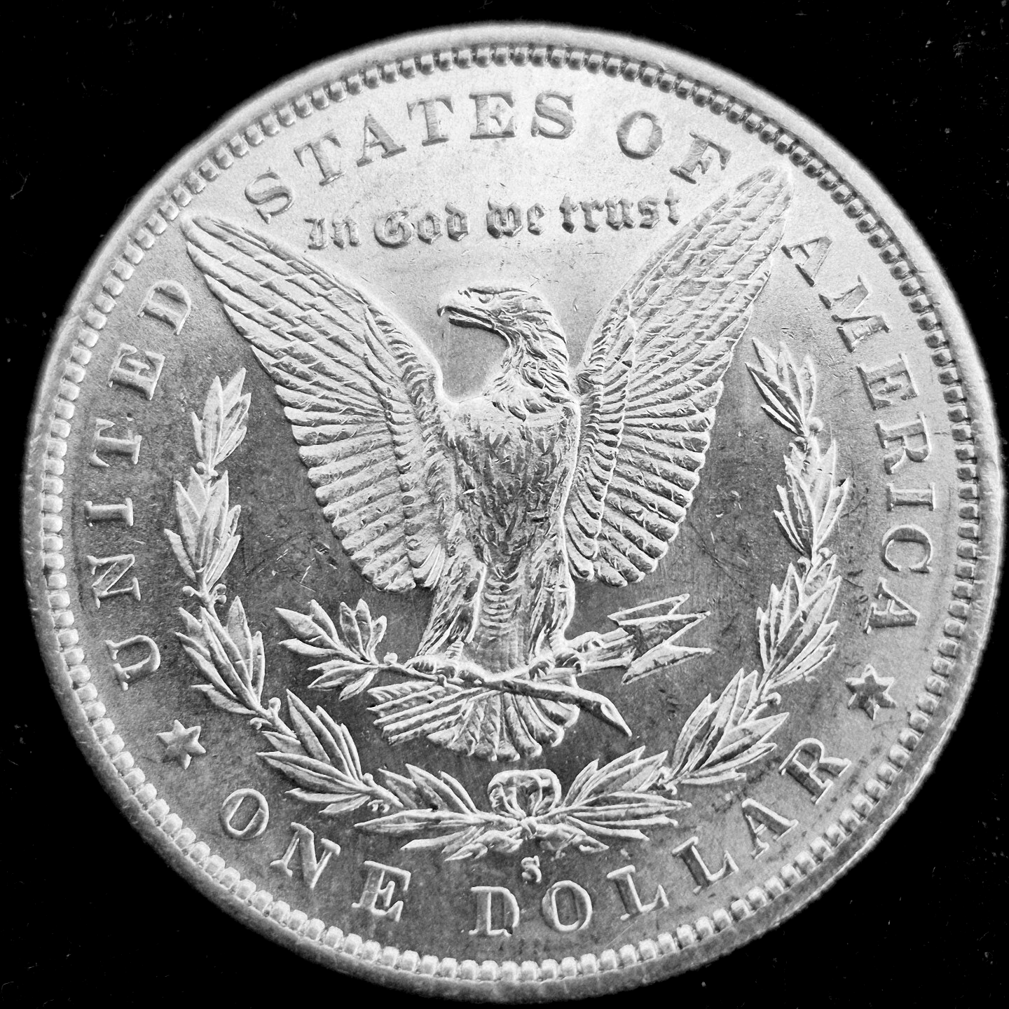 1879 S Morgan $1 Dollar 90% Silver W/Mint Like Features Circulated Blast White