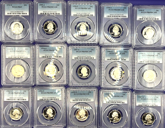 Washington 25c PROOF COINS  🔥 PCGS ONLY PR69DCAM💰  Professionally Graded  ✅