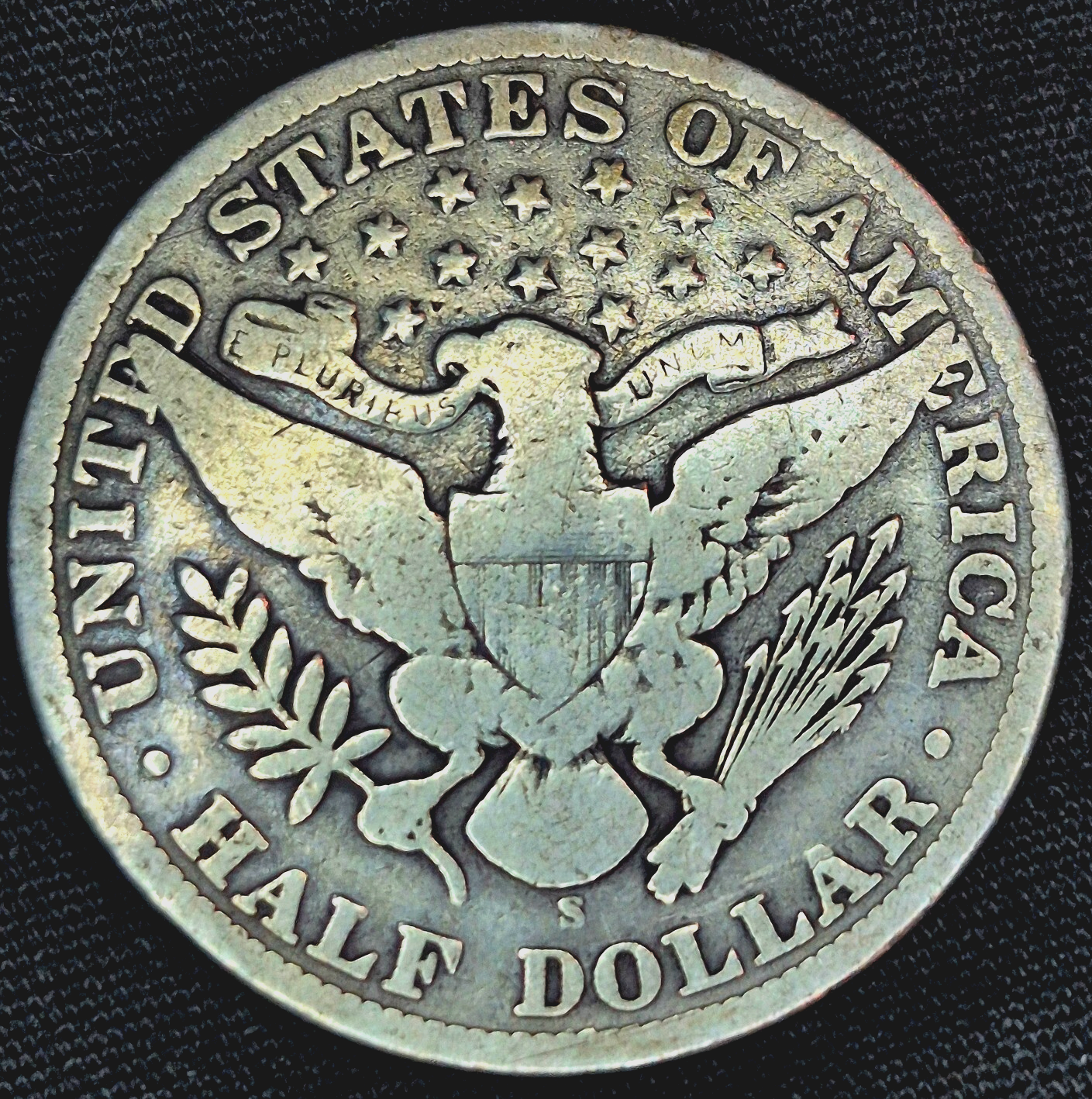 1909 S Barber Half Dollar 90% Silver Strong VG Features Full Motto 50C