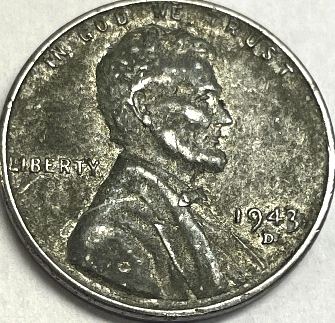 1943-D Lincoln Steel Cent 1c Penny WWII Good-Fine (G-F) Condition Circulated