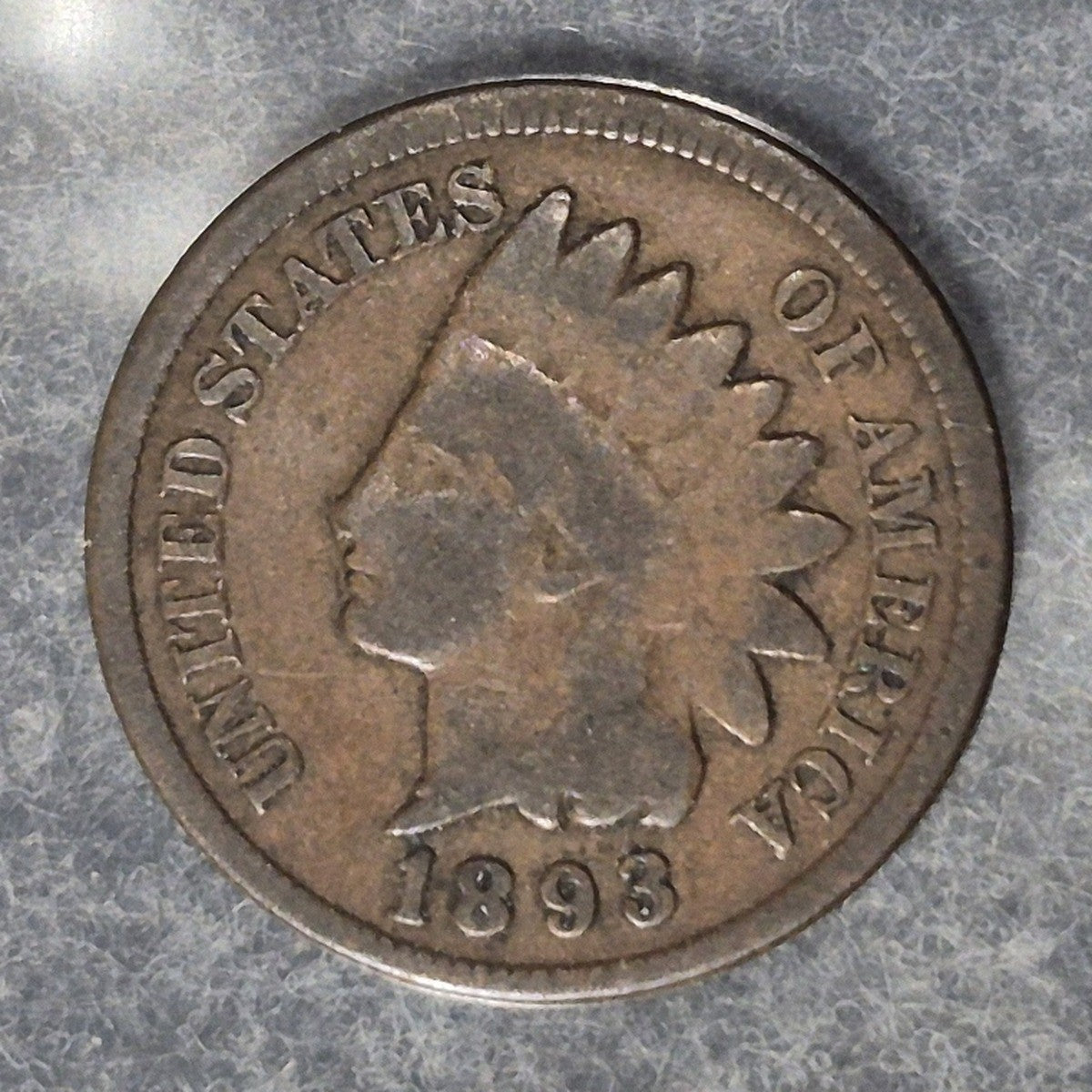 1893 Indian Head Cent Penny 1C Good+ Bronze Philadelphia 19th Century US Coin