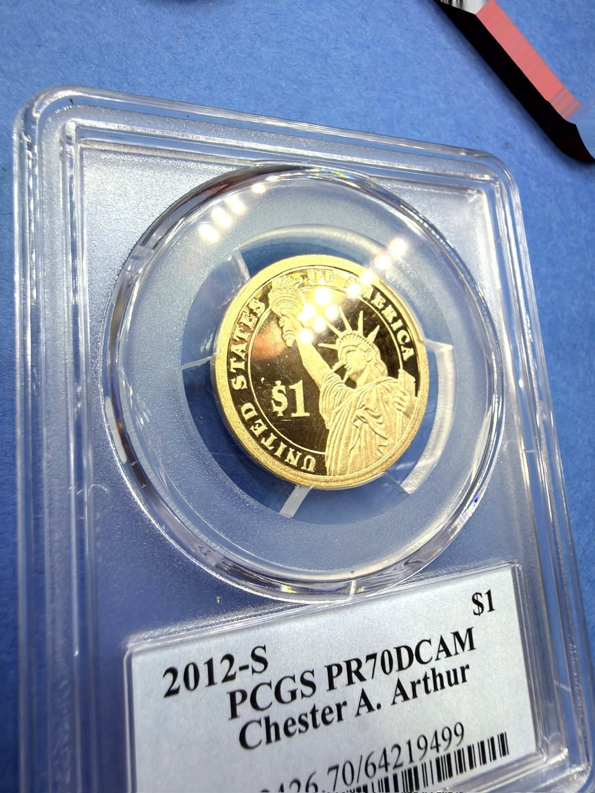 2012-S Chester A Arthur Presidential Dollar $1 PCGS PR70DCAM Deep Cameo Proof