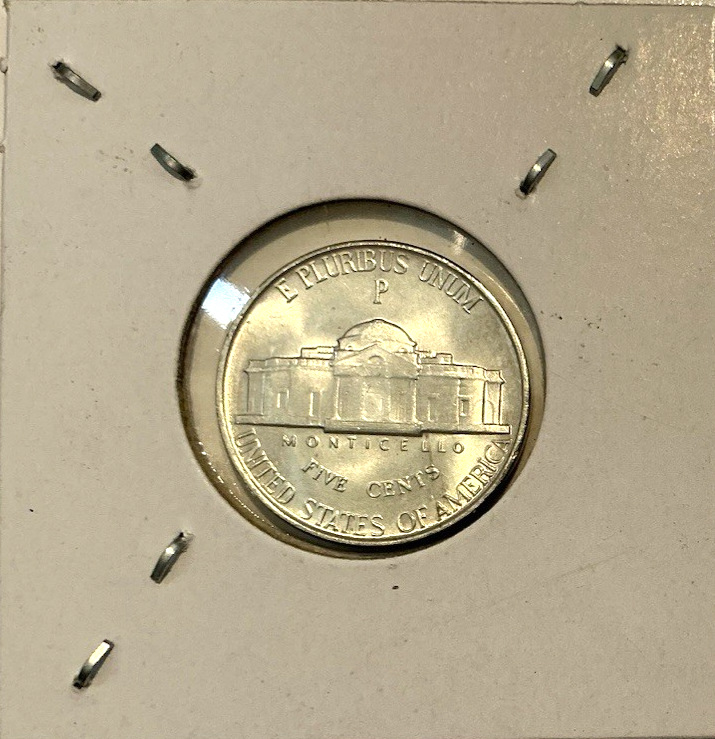 1944-P CH BU 35% Silver Jefferson Wartime Nickel Brilliant Uncirculated Coin