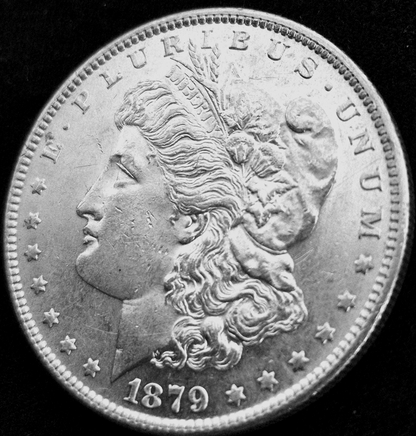 1879 S Morgan $1 Dollar 90% Silver W/Mint Like Features Circulated Blast White