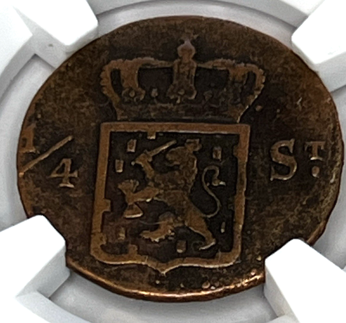 {LOF of 4} Willem I Fractional Stuiver Genuine NGC Coins 1814-1836