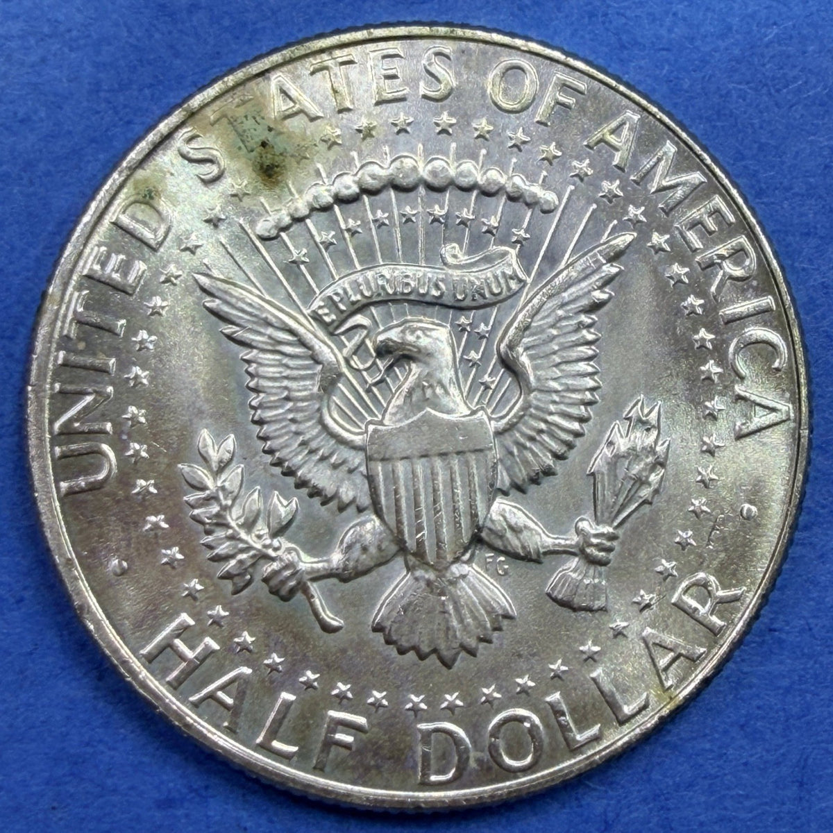 1968-D Kennedy Half Dollar 40% Silver BU Uncirculated Denver Mint Toned Coin
