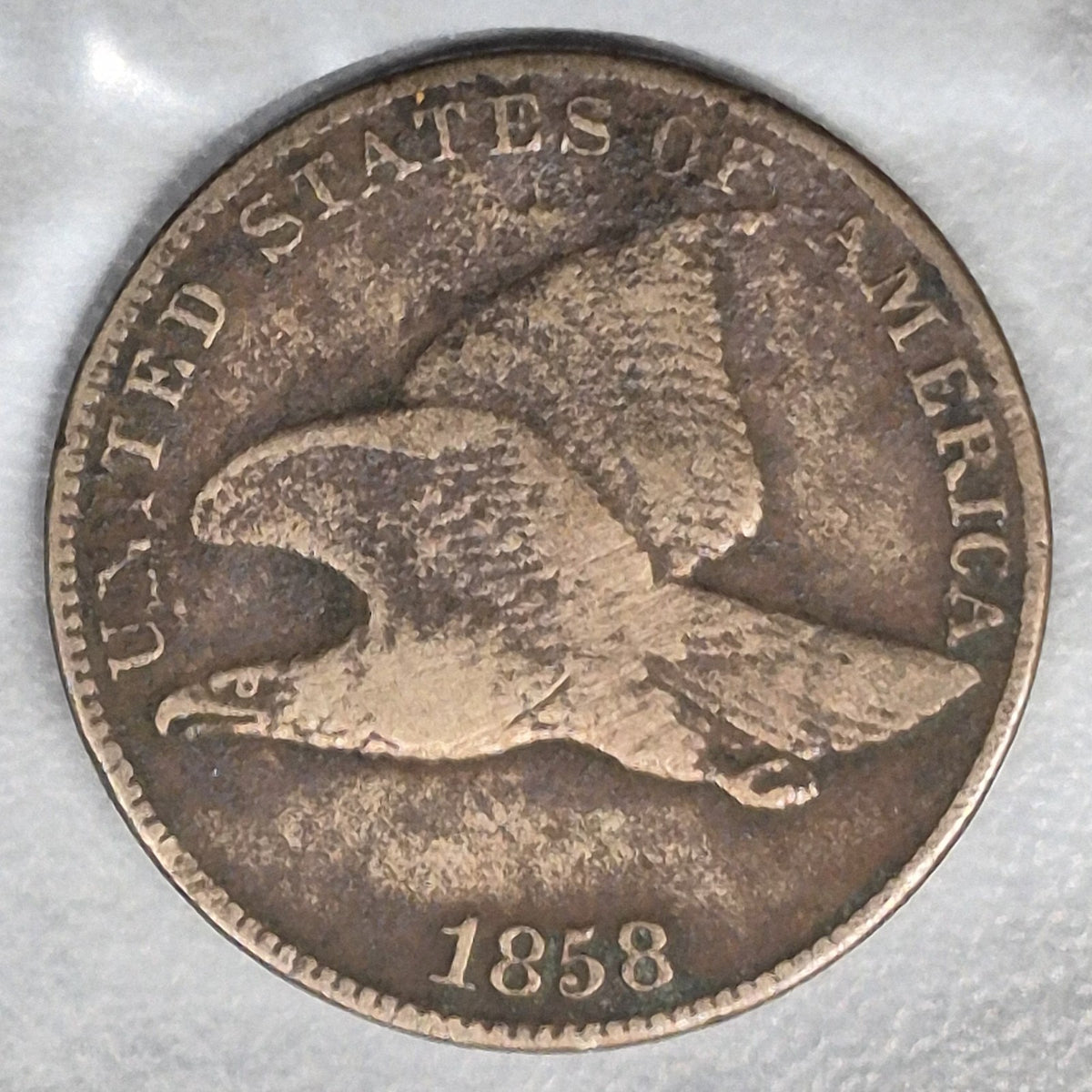 1858 Flying Eagle Cent Large Letters Low Leaves? You Judge Fine Last Year Type
