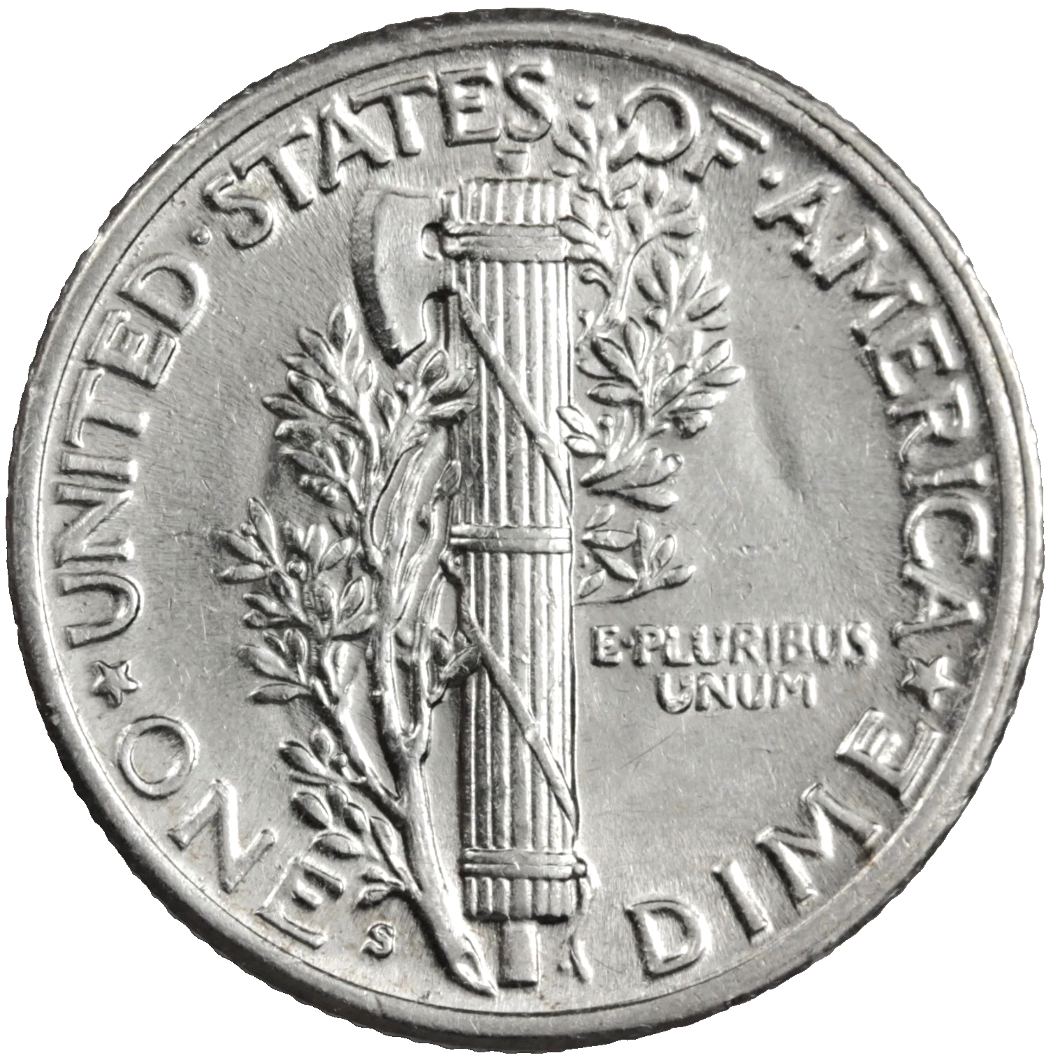 1942 S Mercury Dime BU Brilliant Uncirculated 90% Silver 10c Full Bands Coin