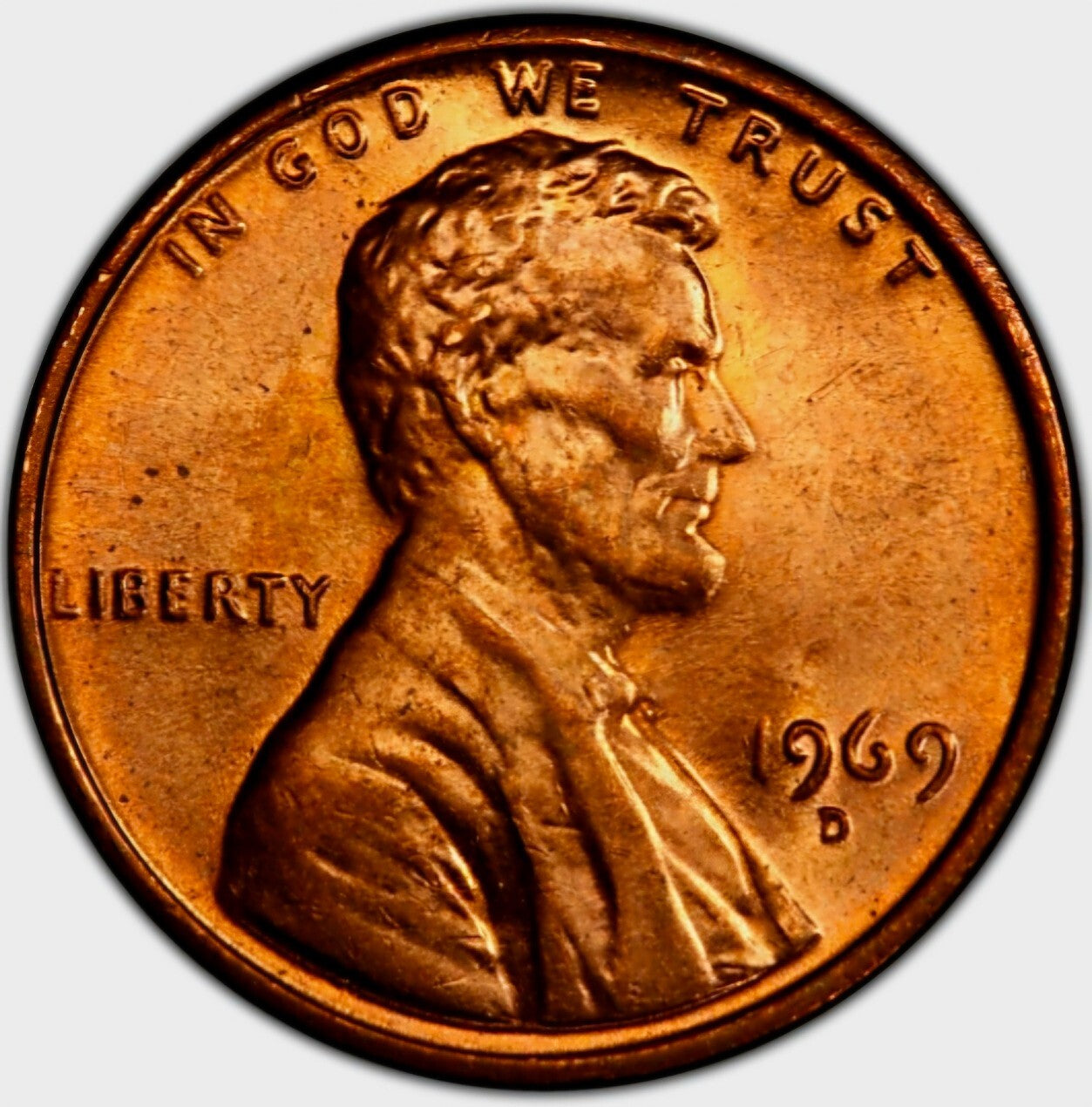 1969 Denver Lincoln Memorial BU Brilliant Uncirculated 1C From 🔥OBW Bank Roll🔥