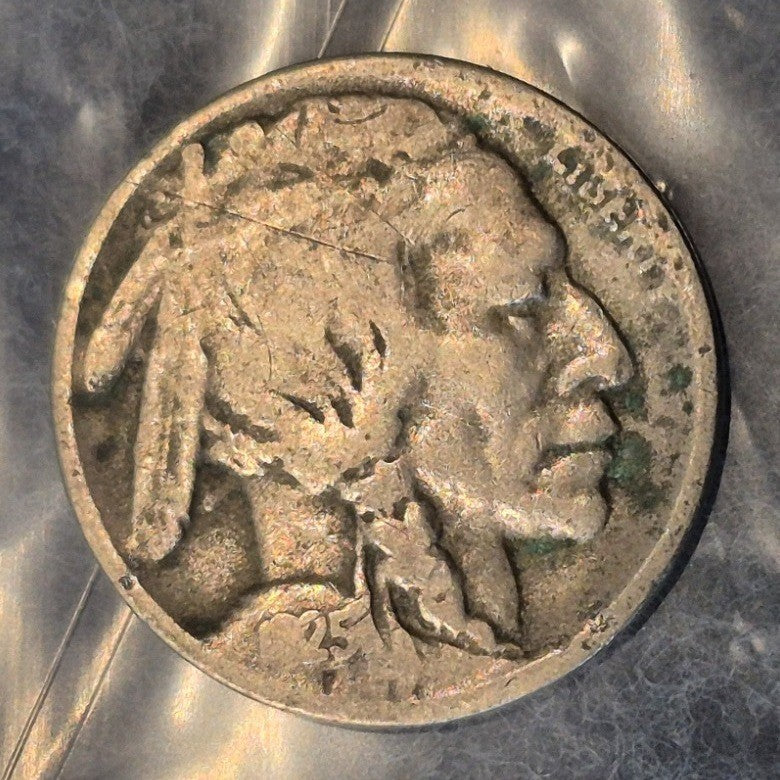 1925-D Buffalo Nickel 5C Denver Mint Better Date Low Mintage Indian Head AG