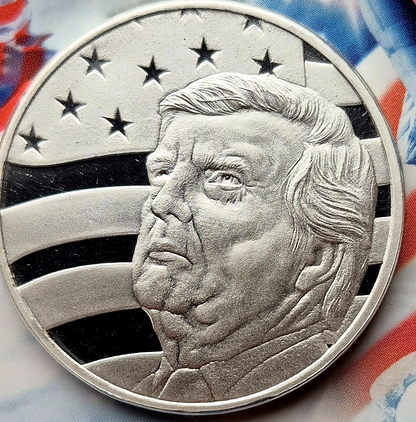 2020 Trump 45th US President 1 Troy oz .999 Silver Round Limited #129/10,000 TEP