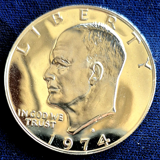 1974-S San Francisco Eisenhower Dollar Proof 40% SILVER US Mint Coin W/Case $1