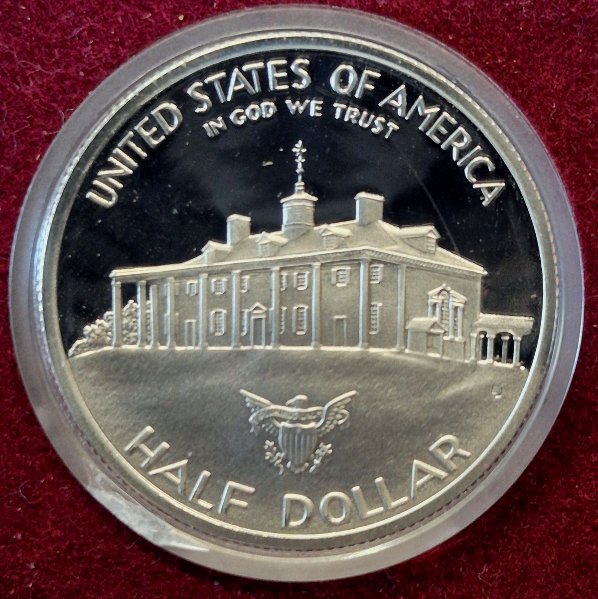 1982-S George Washington 250th Anniversary Proof 90% Silver Half Dollar OGP COA