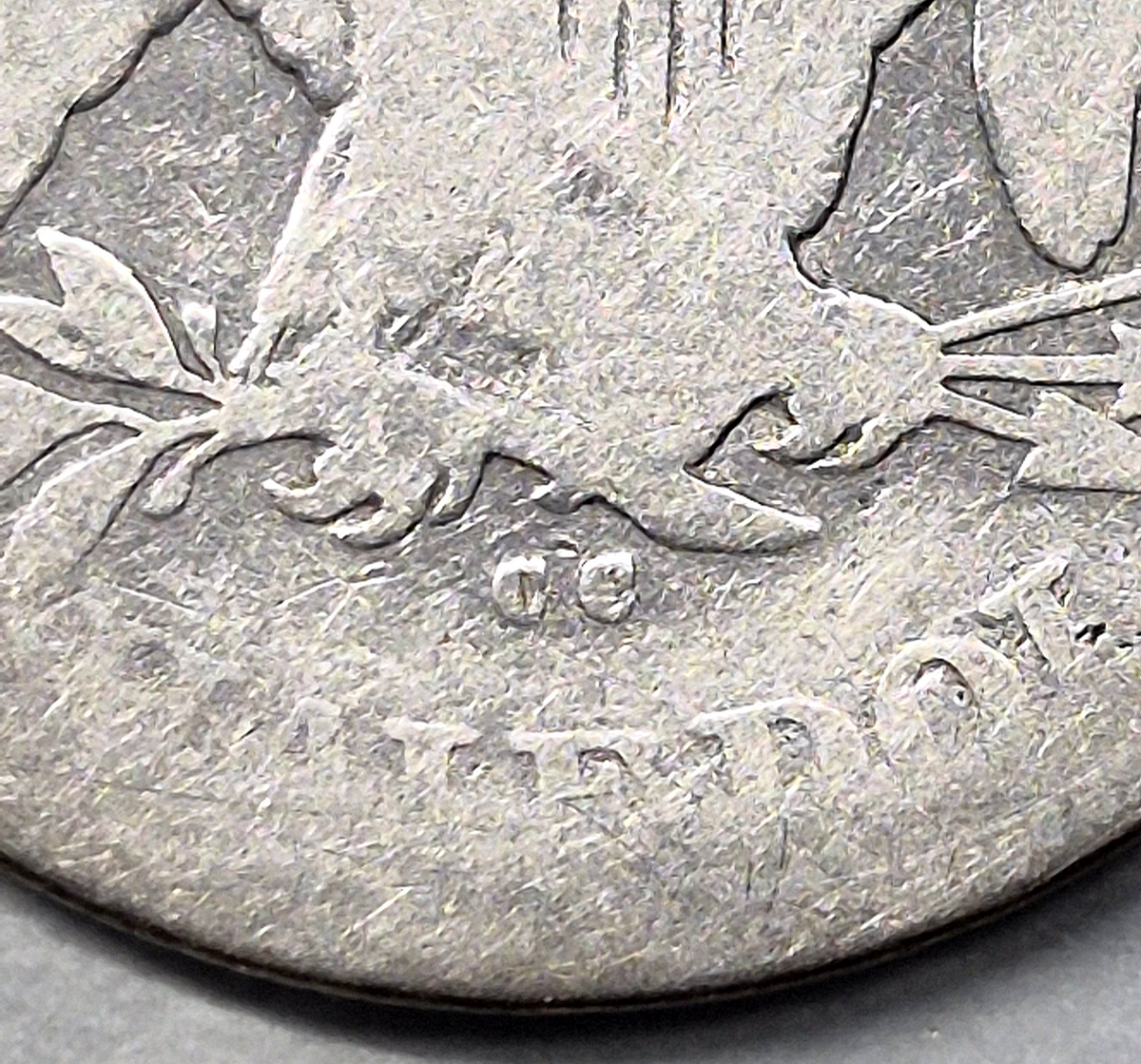1877-CC Seated Liberty Half Dollar 50C Small CC Carson City Mint 90% Silver Good