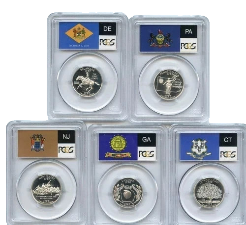 1999 S Silver State Quarter Set PCGS PR69DCAM Newly Graded 90% Pure SILVER