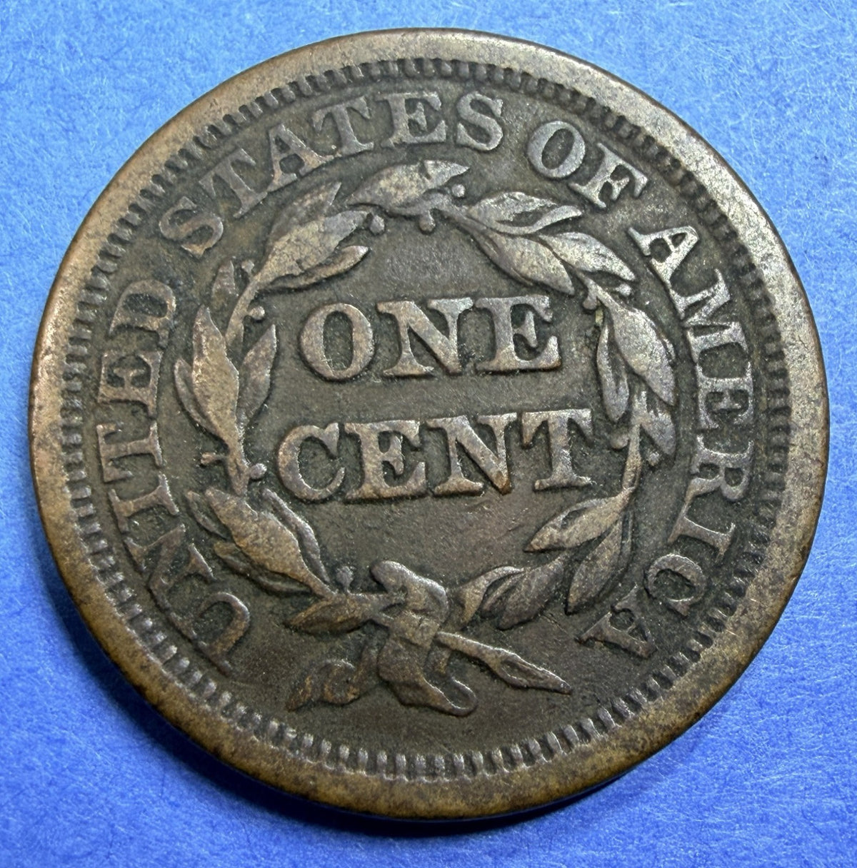 1845 Braided Hair Large Cent 1C VF Fine Details Philadelphia Mint Coin