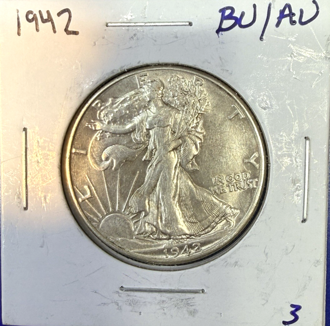 LOT OF 4 ~ 90% Silver Walking Liberty Half Dollars Brilliant Uncirculated BU