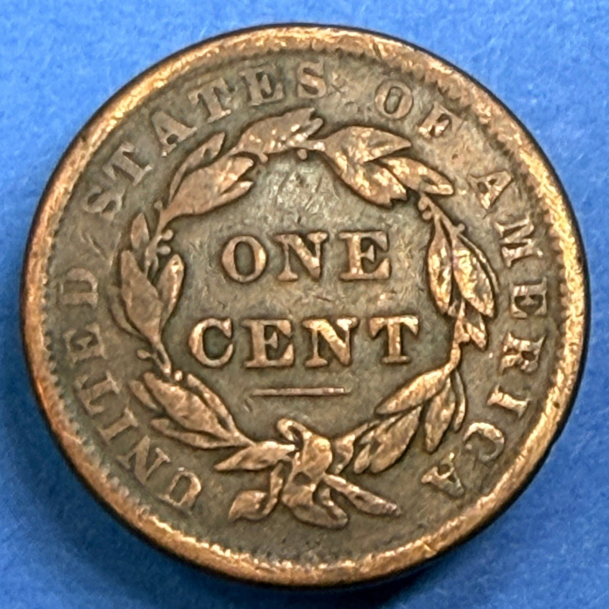 1838 Coronet Head Large Cent 1C VG Very Good Copper Penny Philadelphia US Coin
