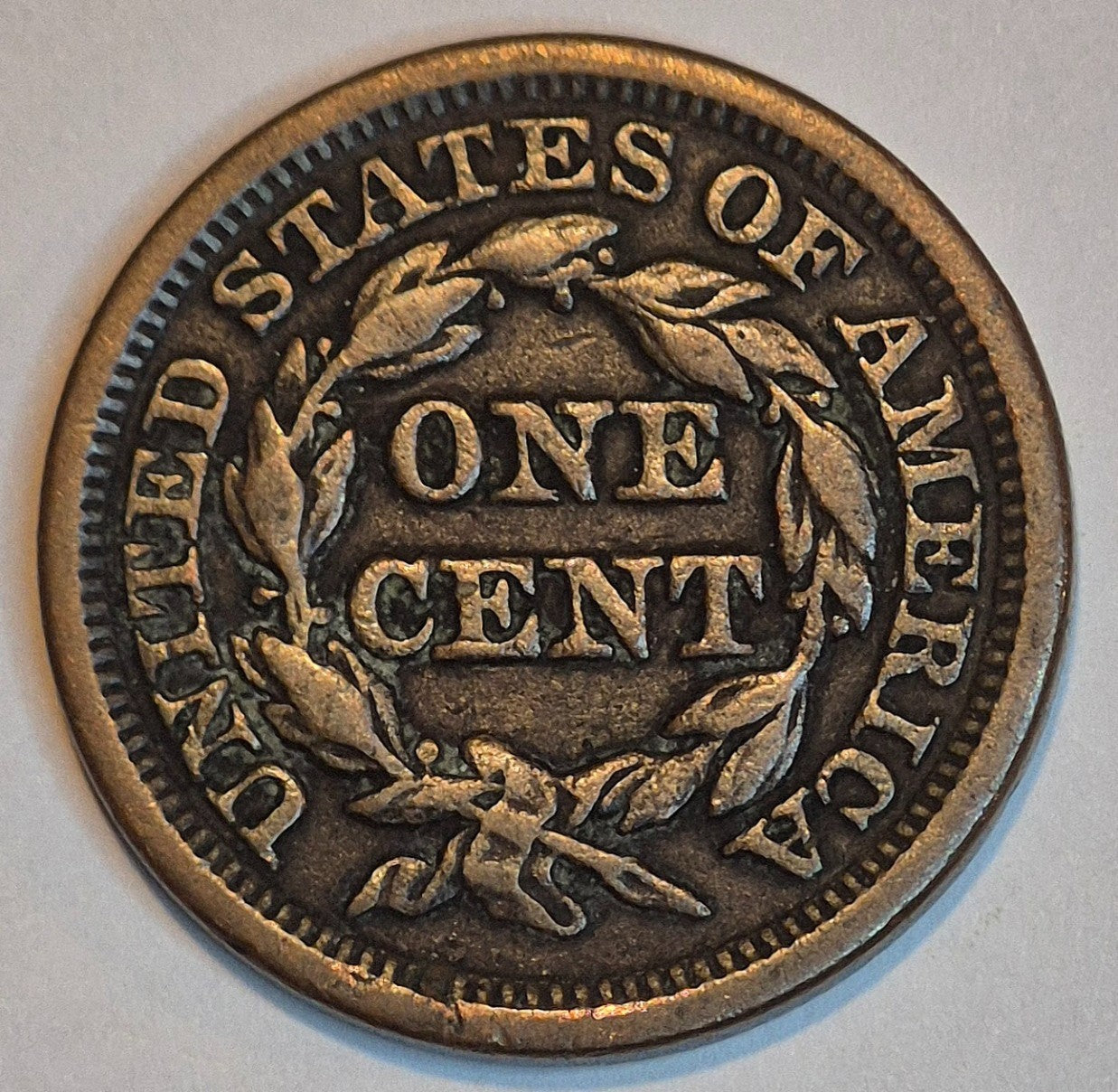 1848 1C BN Braided Hair Cent N1 R3 GSID 1138 Strong XF Features