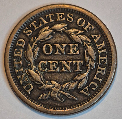 1848 1C BN Braided Hair Cent N1 R3 GSID 1138 Strong XF Features