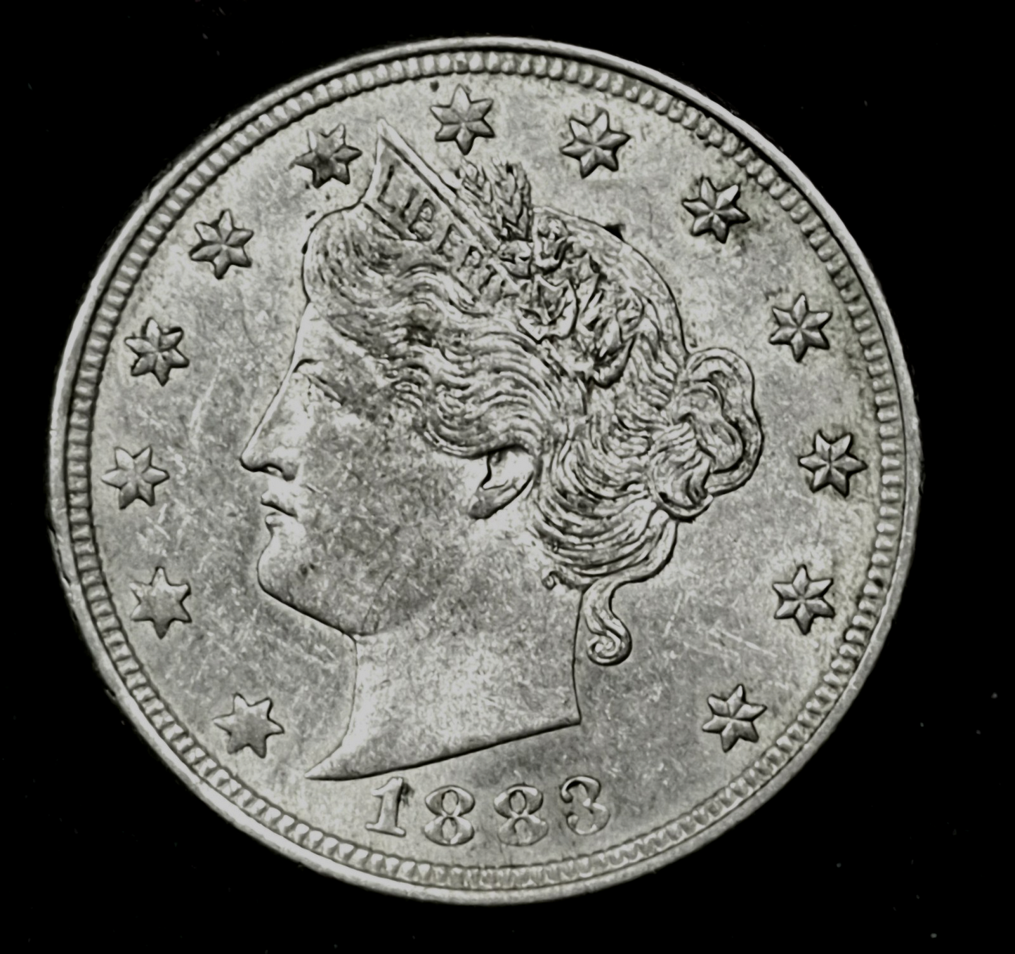 1883 V Nickel NO CENT First Yr of Issue MS+ Features Very Rare Rev Die Crack