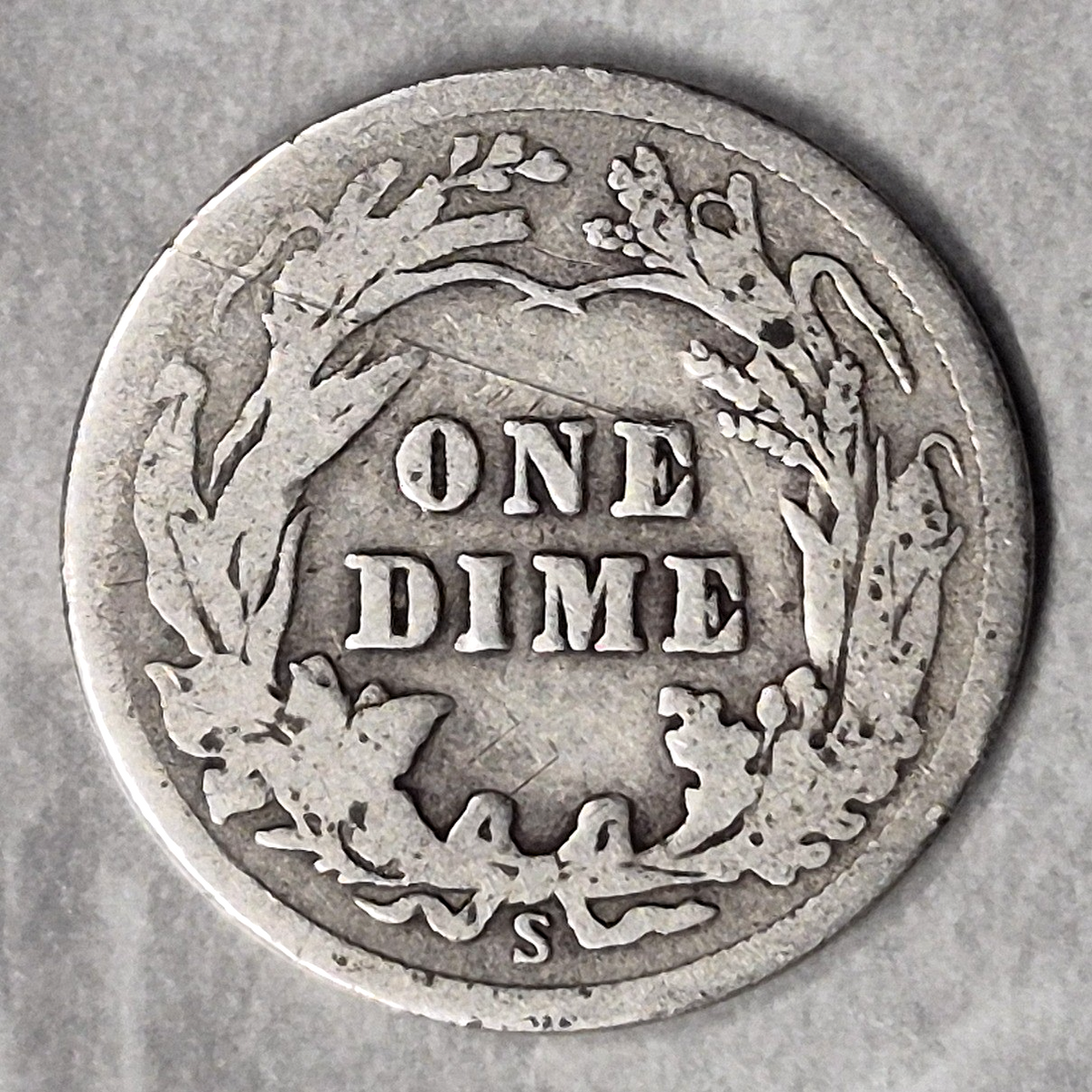 1912-S Barber Dime 10C San Francisco Mint 90% Silver Liberty Head Good