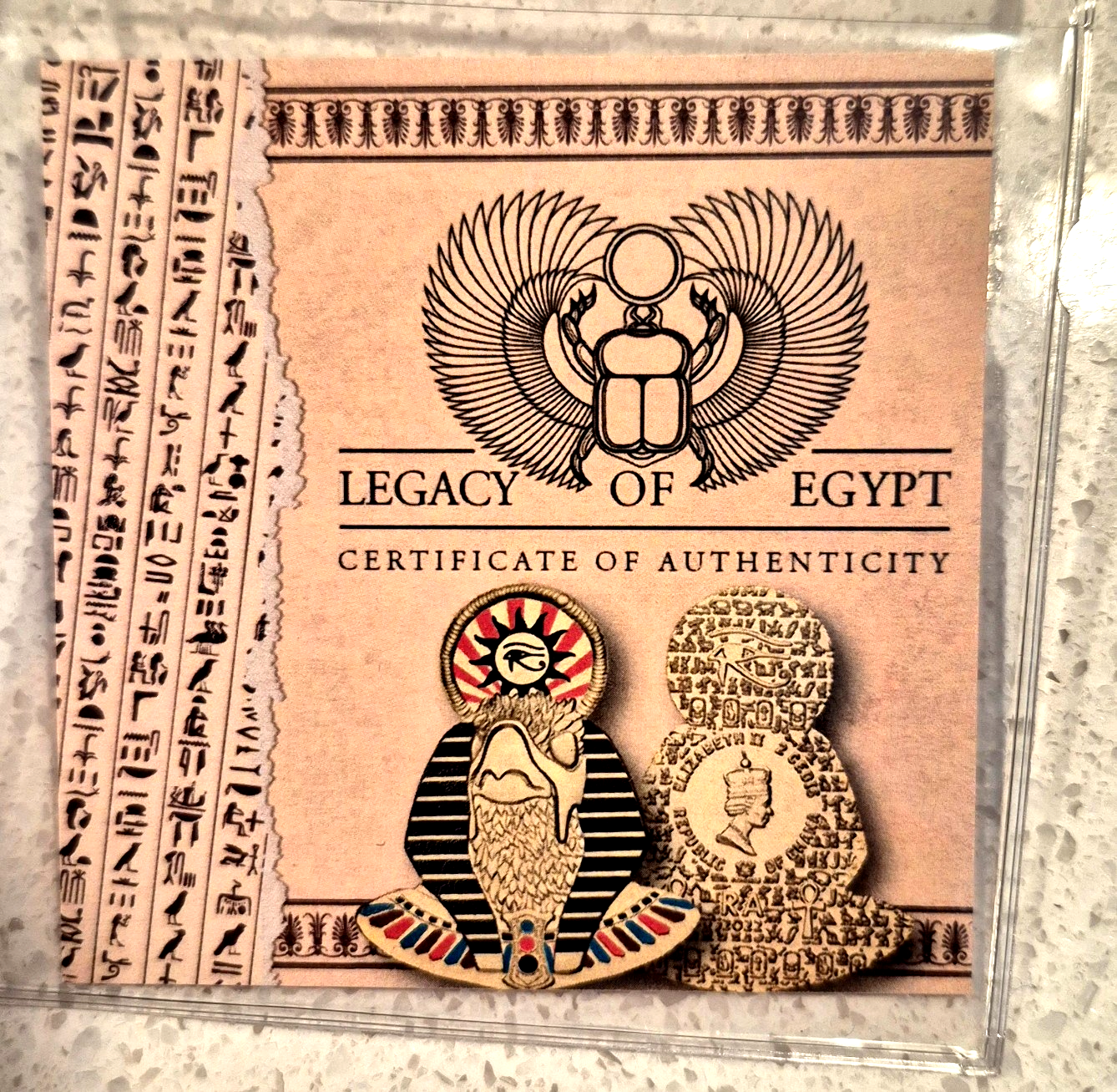 2022 Legacy of Egypt, RA, Colorized CuNi BU GH¢2 Coin GEM BU  { 1 of Only 1,500}