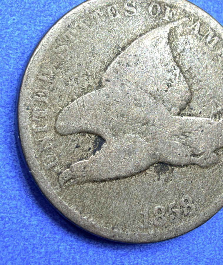 1858 Flying Eagle Cent AG Honest Wear Pre Civil War First Small Cent Type Coin