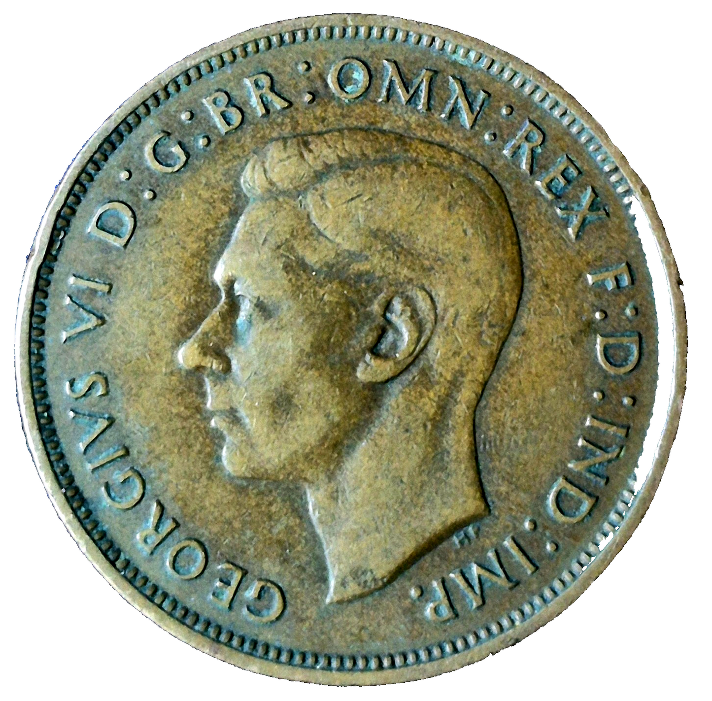 1937 Great Britain One Penny King George VI Clear Details XF Features This Coin