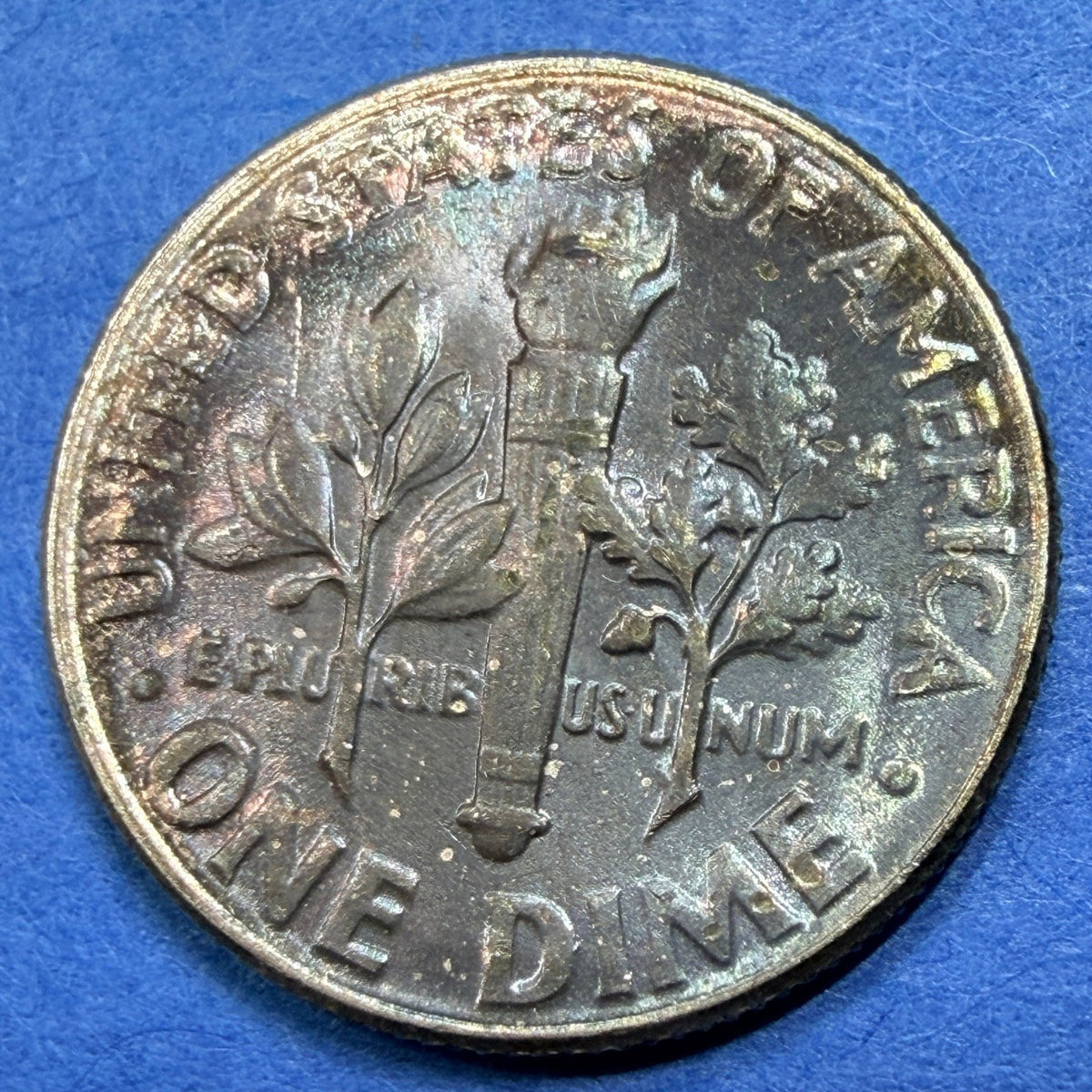 1959-D Roosevelt Dime 10C BU Uncirculated Toned 90% Silver Denver US Coin