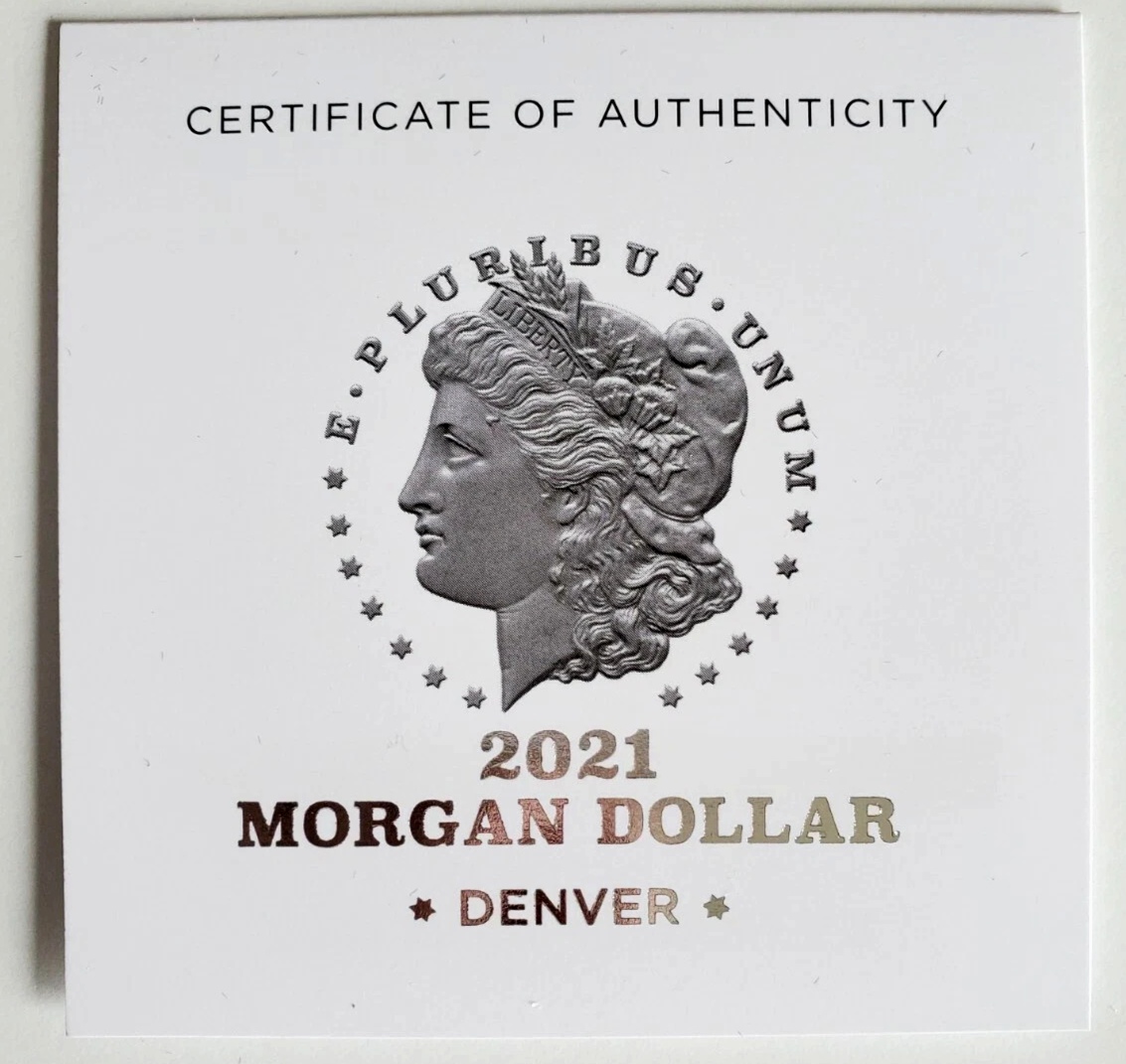2021 D Morgan Silver Dollar ~ Denver ~ OGP Box + COA *NO COIN*