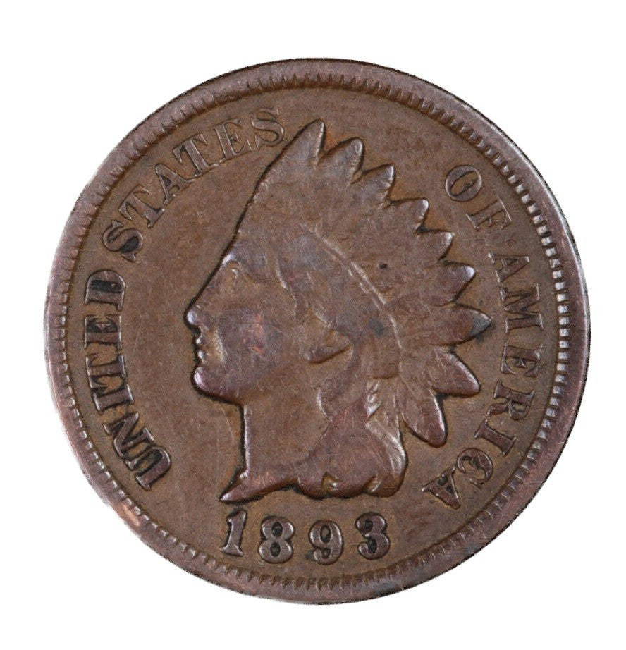 1893 Indian Head Penny Good - Very Good Condition (G-VG) Average Circulated Coin
