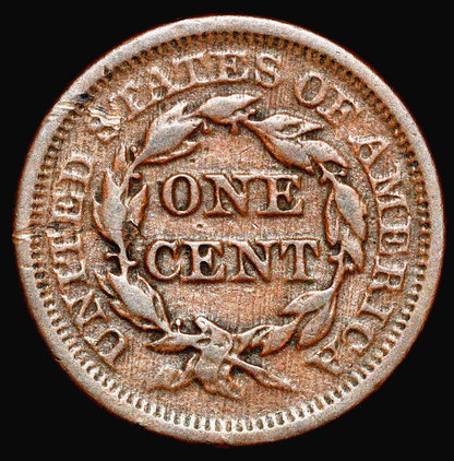 1851 Braided Hair Large Cent N38 R1 Fine-Very Fine Features 1C GSID 1156