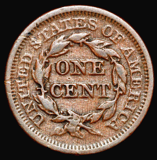 1851 Braided Hair Large Cent N38 R1 Fine-Very Fine Features 1C GSID 1156