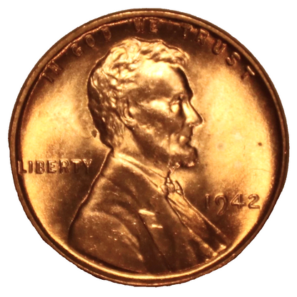 ✅ 1942-P BU UNC Lincoln Wheat Cent BU UNCIRCULATED Coin From OBW Bank Roll