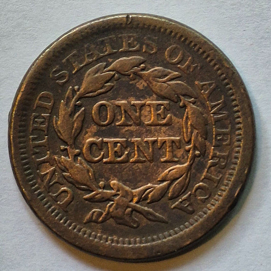 1851 Coronet Large Cent Braided Hair Strong Fine Features N5 R3 1C