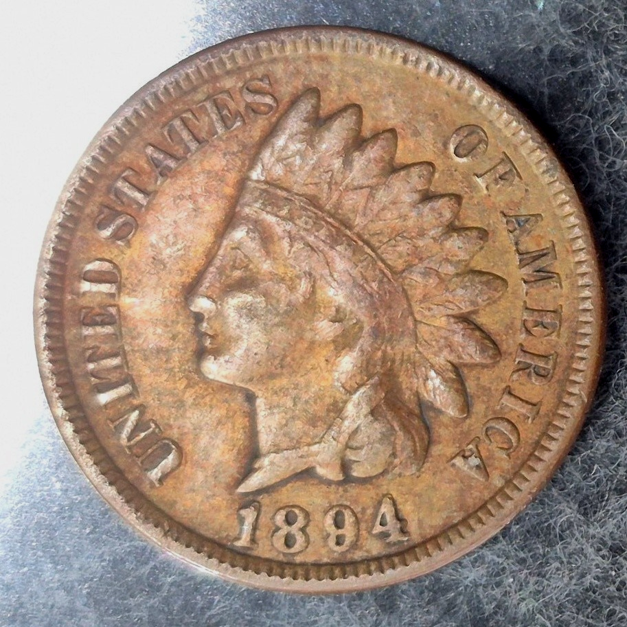 1894 Indian Head Cent XF Extra Fine Full LIBERTY Nice Color Bronze 1C US Penny