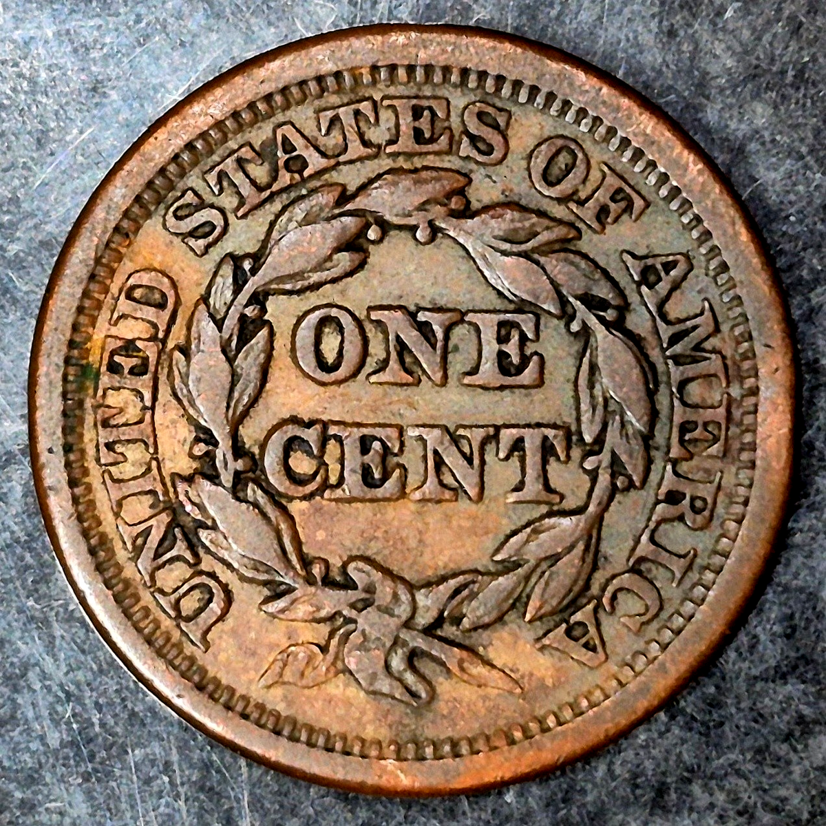 1851 Braided Hair Large Cent XF Extremely Fine N-1 R3 Variety 1C Copper US Coin