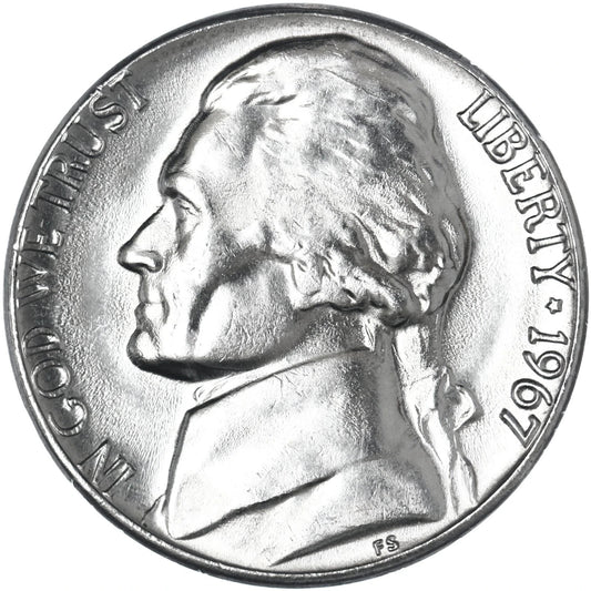 ✅ 1967 P Jefferson Nickel - GEM BU - Uncirculated Coins - ⭐️  REDUCED SHIPPING !